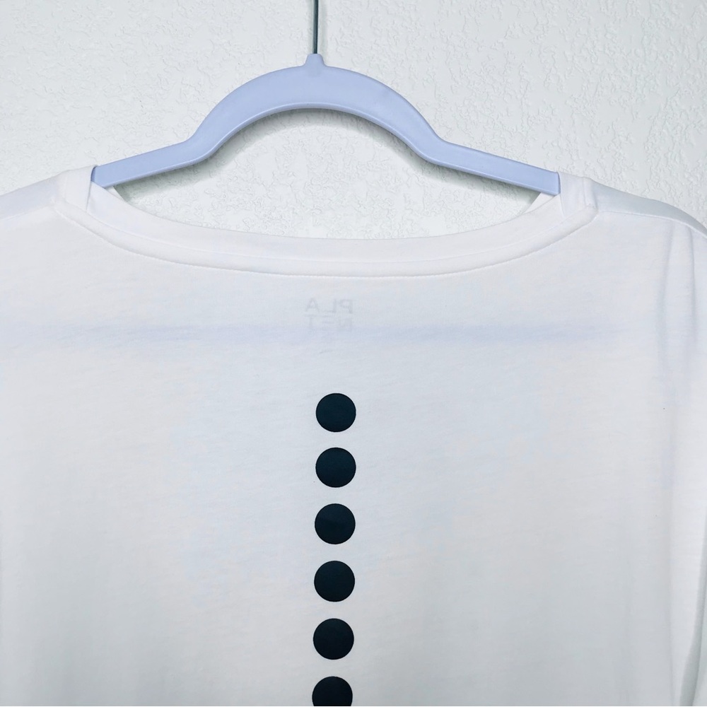 PLANET BY LAUREN G Dot Dot Dot Luxury Boxy T-Shirt White Black - Picture 9 of 13